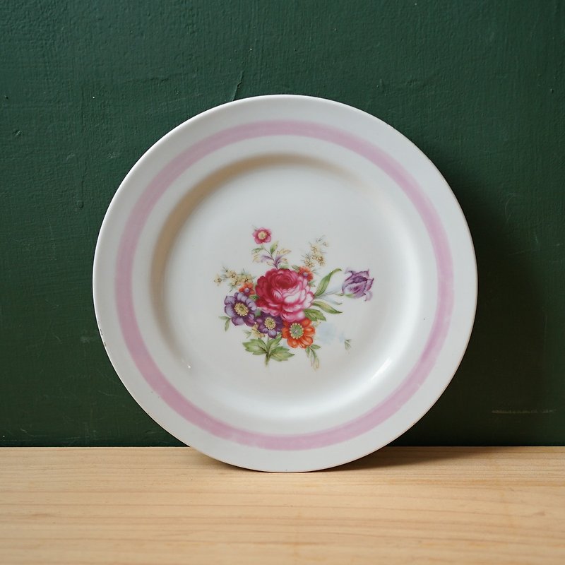 [Arctic second-hand groceries] Early Datong porcelain flower plate and porcelain plate - Plates & Trays - Other Materials White
