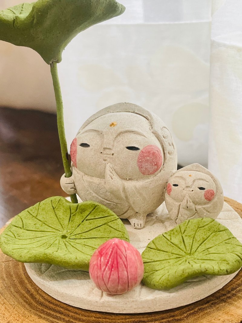 蓮池のふたり地蔵 - 擺飾/家飾品 - 陶 