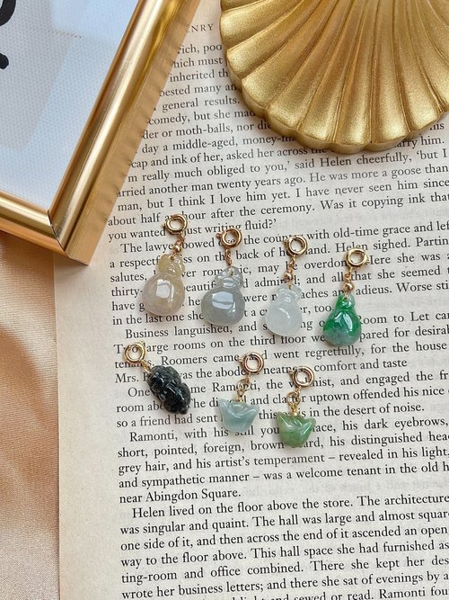 翡翠設計館 / 賞翠•玩翠 EXE Jewelry 冰種翡翠14k包金隨意扣 吊墜 |天然緬甸翡翠