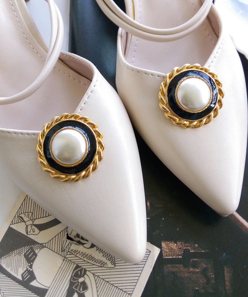 Vintage Jewelry 西洋古董飾品 S.G D'OR 經典 shoe clips 鞋夾 - 其他 - 其他金屬 金色