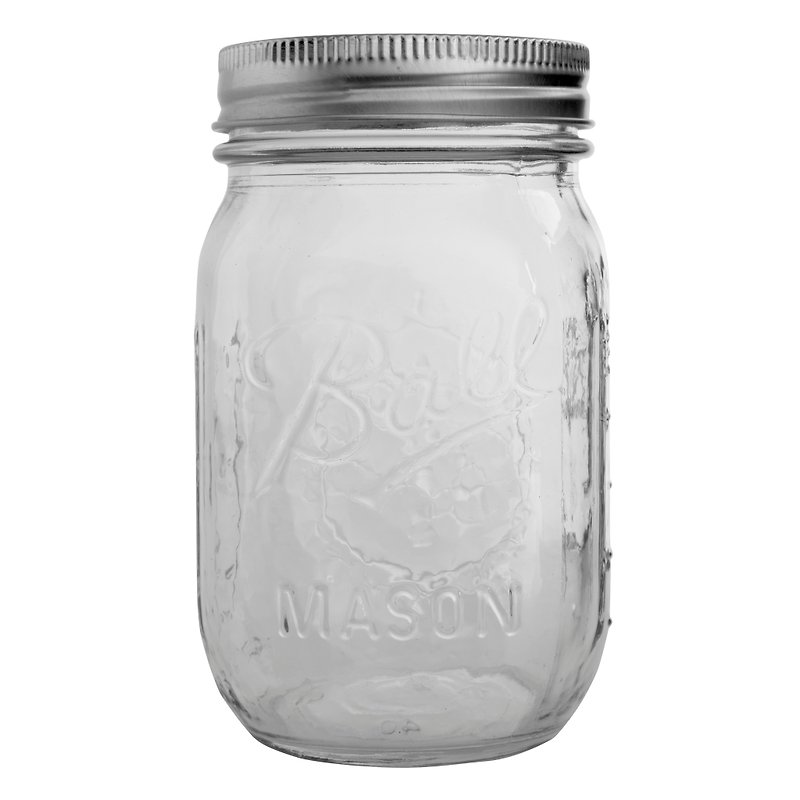 Ball Mason Jar Mason Jar _16oz narrow mouth jar - Mugs - Glass Transparent