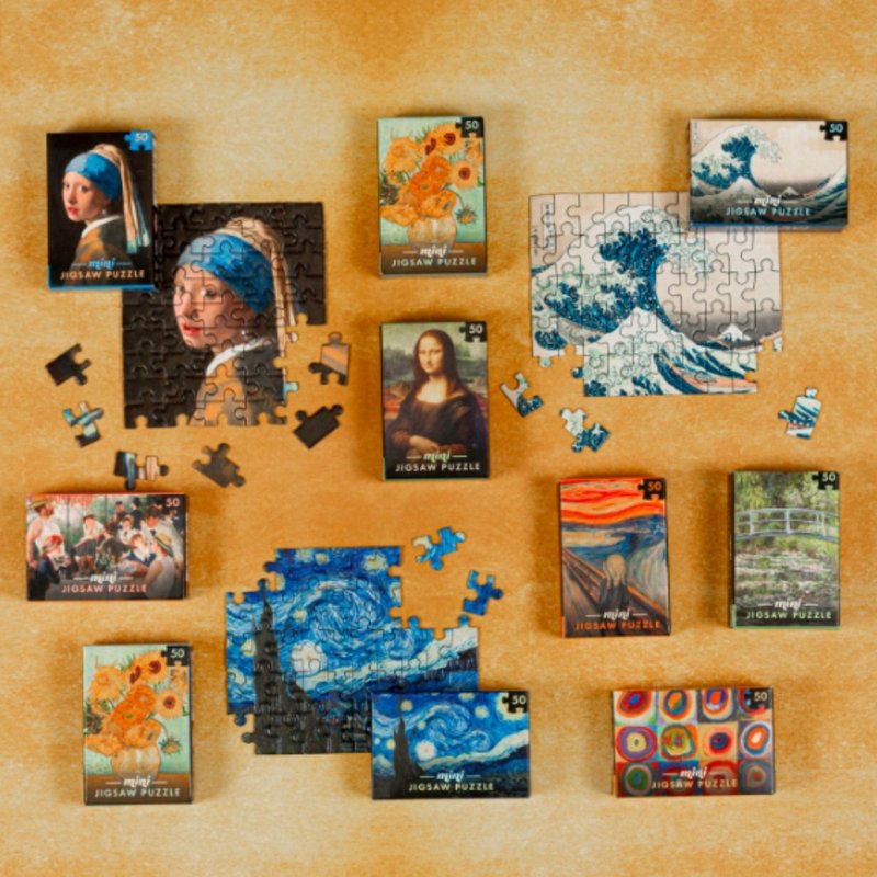 英國Professor Puzzle 世界名畫藝廊-迷你拼圖(隨機出貨) - 桌遊/卡牌 - 其他材質 銀色
