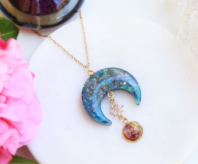 薔薇のオルゴナイト・ペンダント【2月アメジスト】