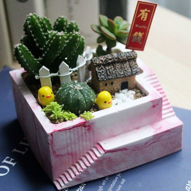 【台中場】下班隨手作 | 微景觀多肉暈染石盆 - 植栽/花藝 - 植物．花 