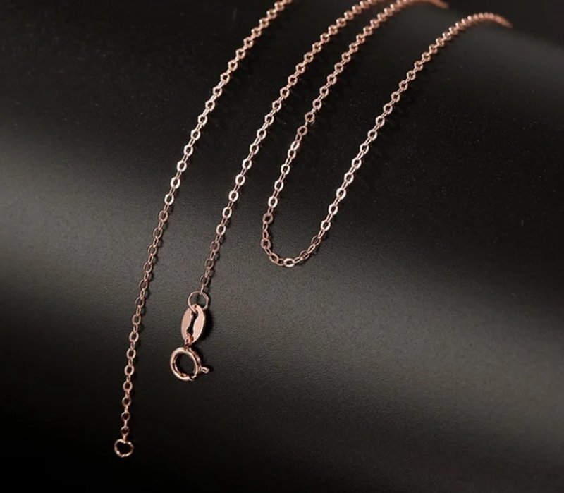 Rare Rose Gold 925 Silver Chains for Women Ultra Thin Cross Chains Necklaces - Necklaces - Gemstone Gold