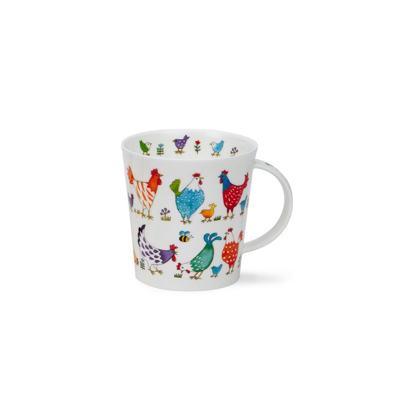 [100% Made in the UK] Dunoon Happy Partner Bone China Mug-Chicken-480ml - Mugs - Porcelain 