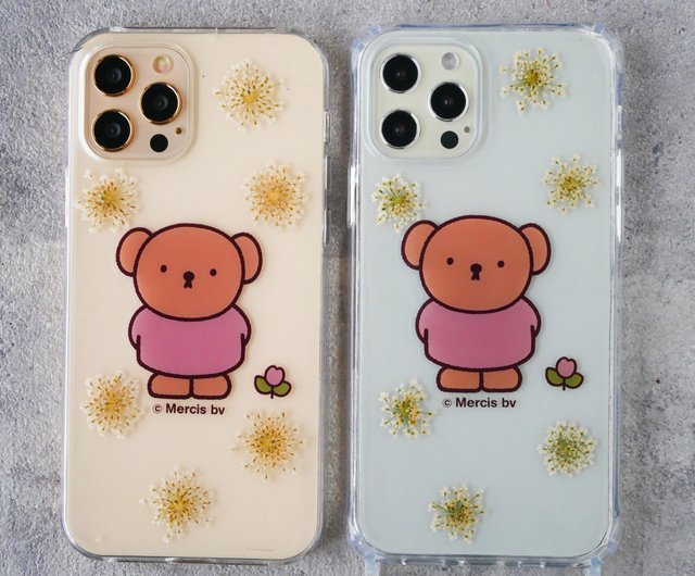 Pinkoi x miffy】押し花iPhoneスマホケース│ボリスとチューリップ