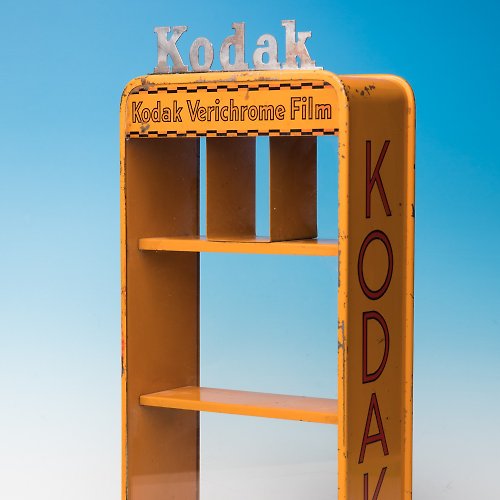 桑惠商號 Somewhere Somehow 桑惠商號 1953s 柯達KODAK 美國製 圓角鐵牌Logo手工玻收納璃櫃