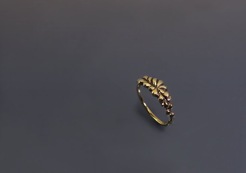 Flower Series - Small Petal Bronze Ring - General Rings - Copper & Brass Pink
