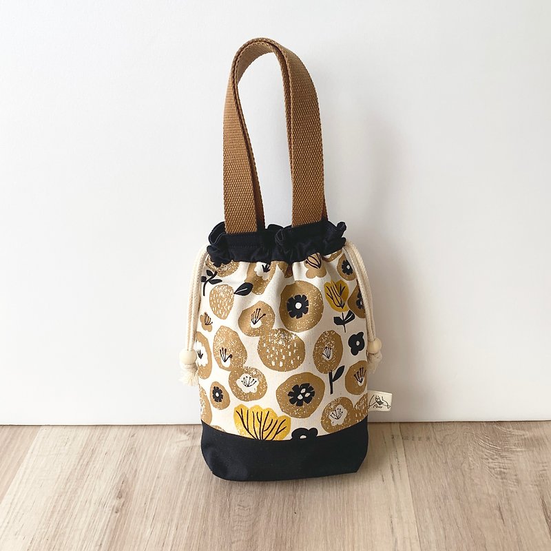 【River】Beam Tote Bag (Small)/Calico/Blossom-Coffee - Handbags & Totes - Cotton & Hemp Khaki