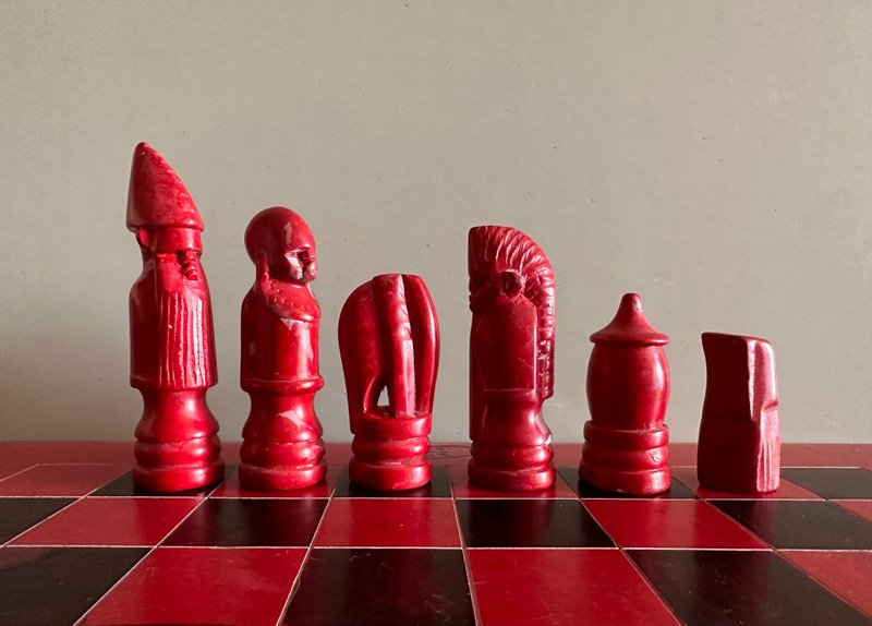 Kenya chess set made of soapstone - บอร์ดเกม - เครื่องประดับพลอย 