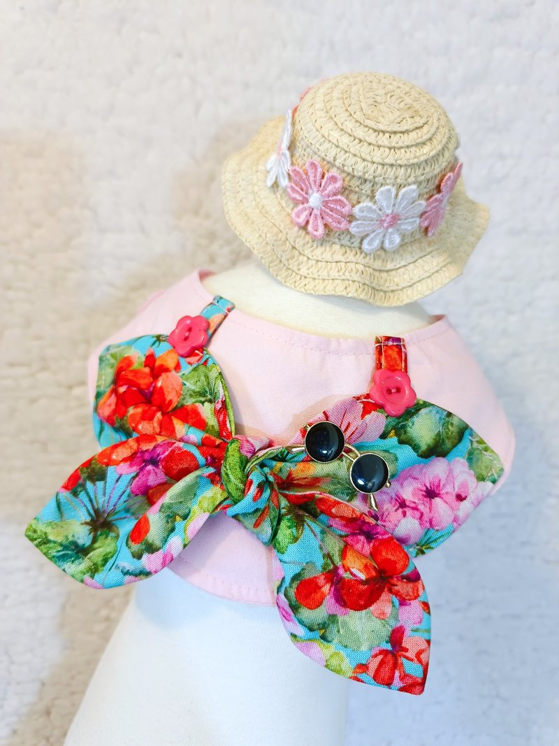 Summer Aloha  bikini 2 in 1 造型頸飾 寵物 貓犬 狗狗 頸 - 寵物衣服 - 棉．麻 綠色