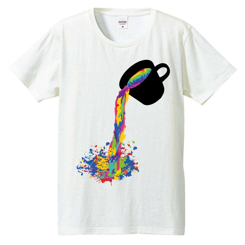 Tシャツ / mixjuice - 男 T 恤 - 棉．麻 白色
