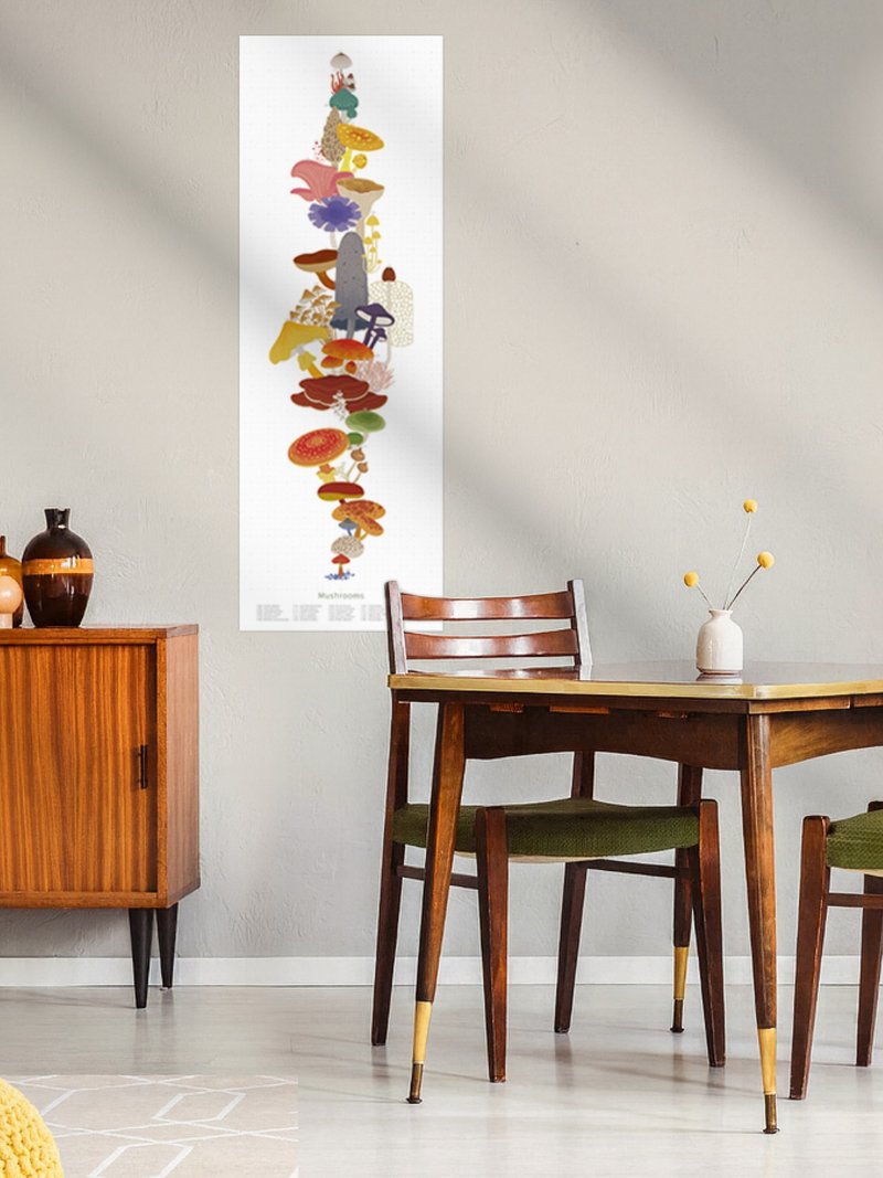 – Taiwanese Mushroom –  Height Chart ,white - Other - Paper Multicolor