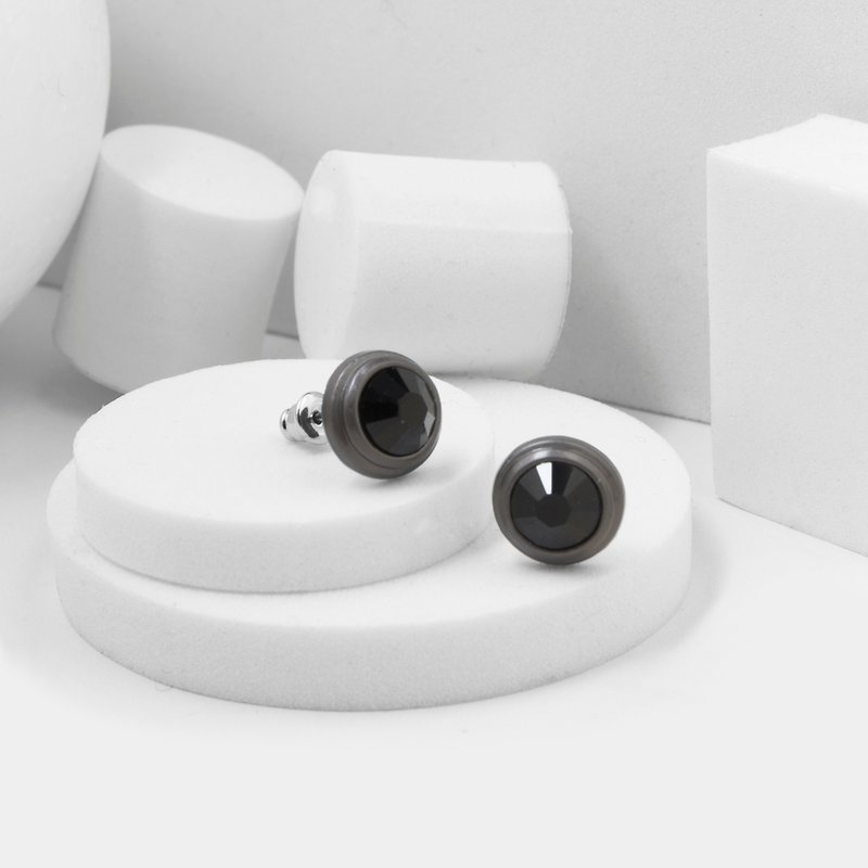 Recovery gem earrings (black) - Earrings & Clip-ons - Gemstone Black