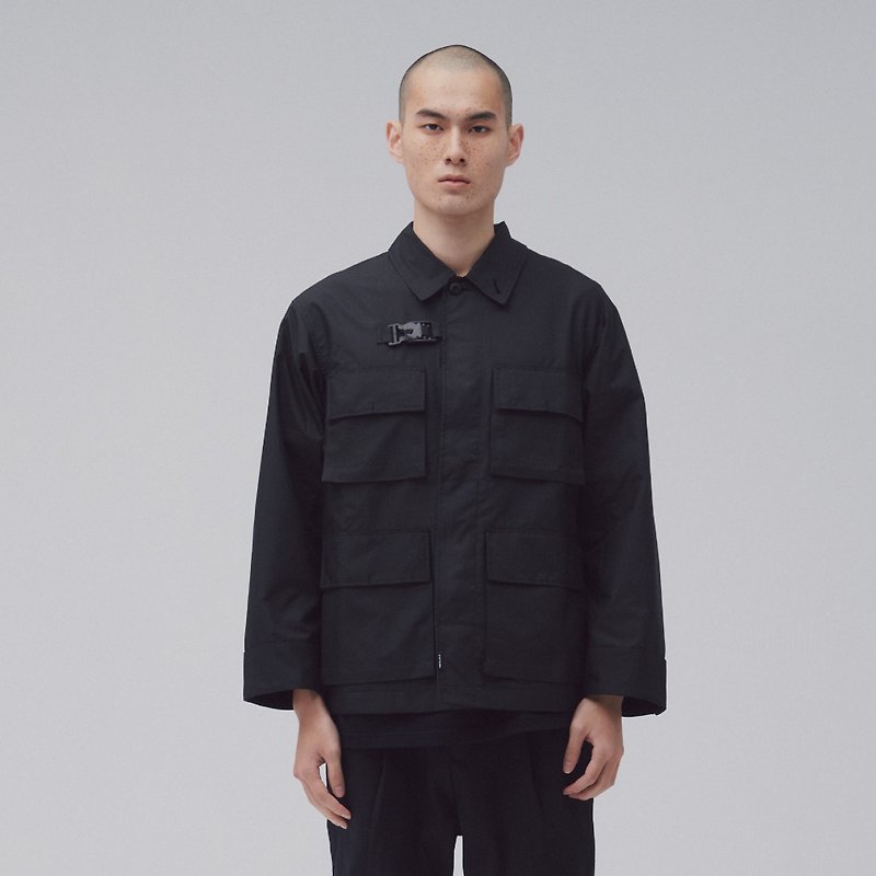 DYCTEAM-Symbiosis-Buckle Jacket (black) - Men's Coats & Jackets - Waterproof Material Black