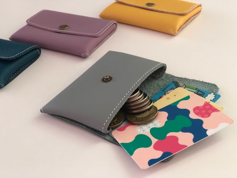 卡片零錢包 - 手提包/手提袋 - 真皮 多色
