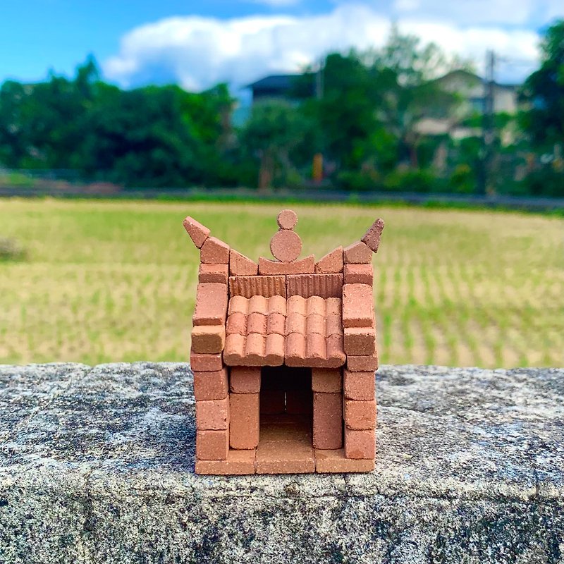 [DIY material package] Xiaodi Gongmiao/small brick model/mini red brick/Taiwan traditional building - Other - Other Materials 