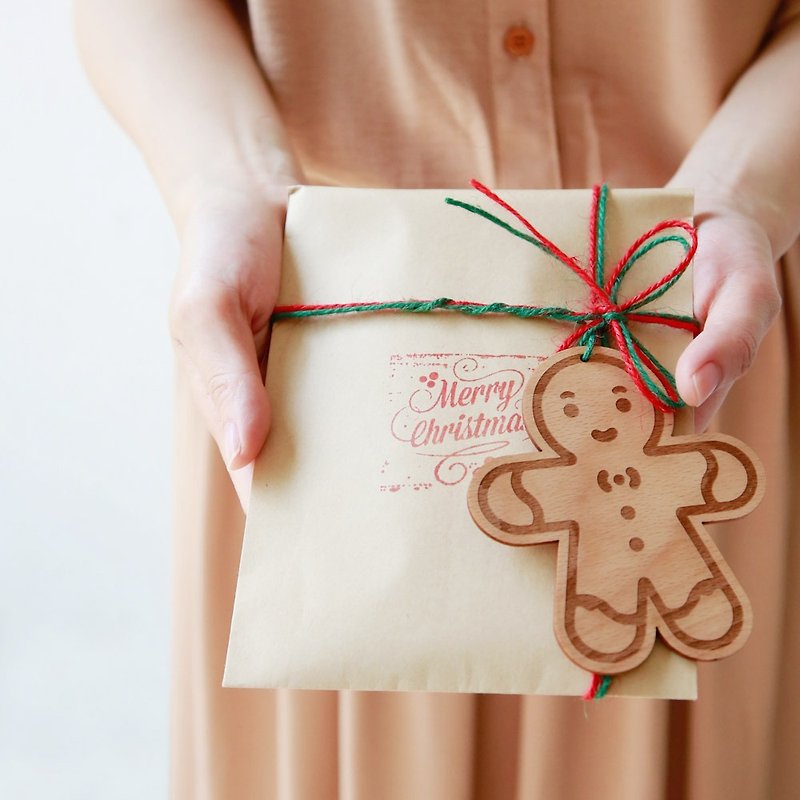 【聖誕禮物】(含刻字)客製化木質卡片-聖誕卡片─【VUCA-Design】 - 心意卡/卡片 - 木頭 咖啡色