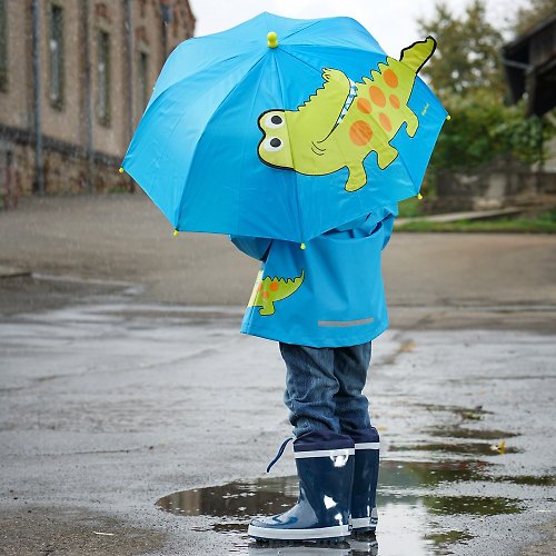 日安朵朵 德國PlayShoes 3D立體兒童雨傘-鱷魚