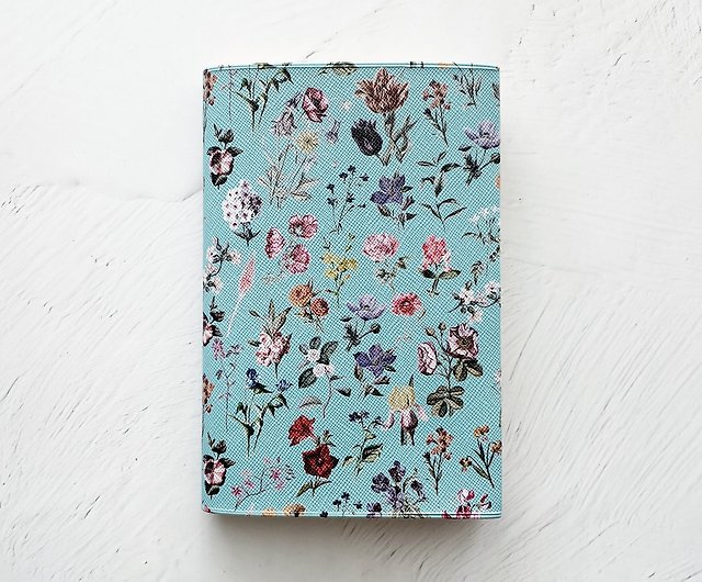 Book Cover Fl Flower Mint, How To Cover A Book With Faux Leather