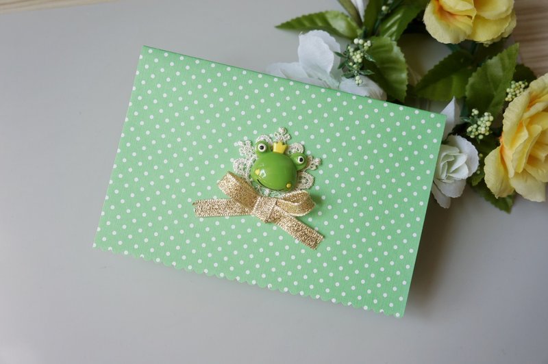 R1-limited hand-made card-universal card birthday card Mother's Day Christmas thank you card little frog - Cards & Postcards - Paper 