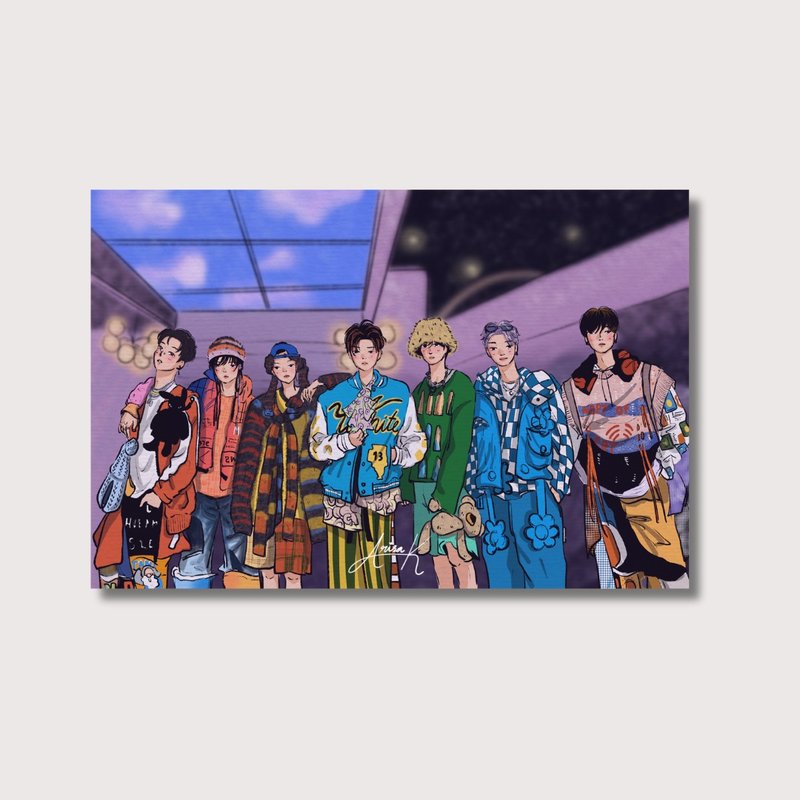 NCT Dream postcard K-pop postcard - 卡片/明信片 - 紙 多色