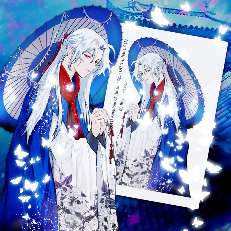 Kingdom of Illusion, Spin off, Character, Leuiatnan - 貼紙 - 紙 藍色