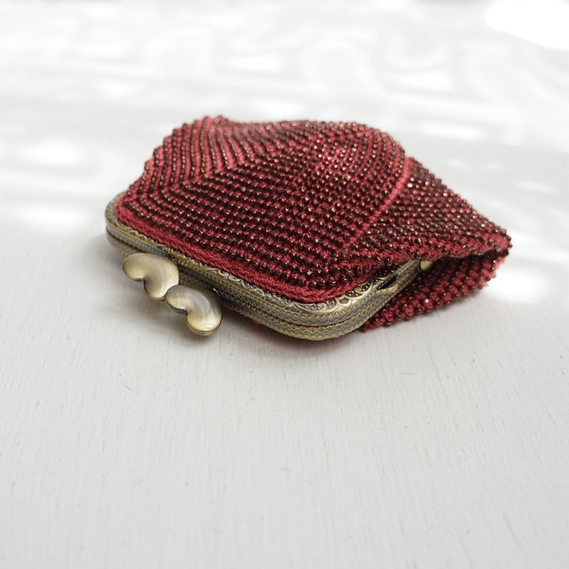 Ba-ba (m) Seedbeads crochet coinpurse No.2171 - 零錢包/小錢包 - 其他材質 紅色