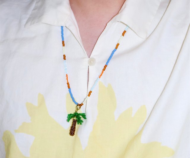 ヤシの木のカラフルなビーズのネックレス - ショップ SNBC ネックレス