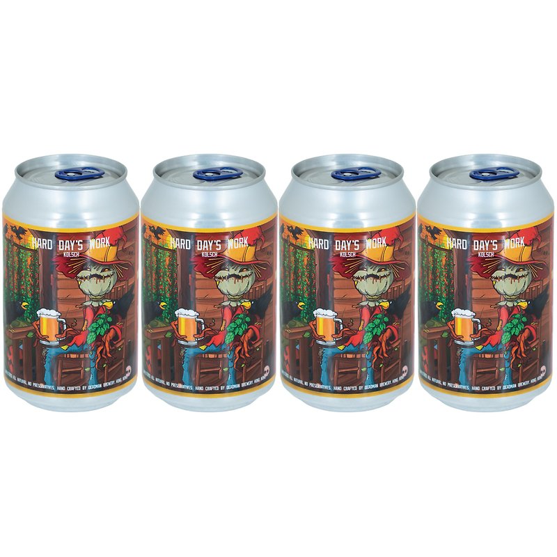 【香港クラフトビール】ハードデイズワーク-ケルシュ330mlx4 - お酒 - 金属 