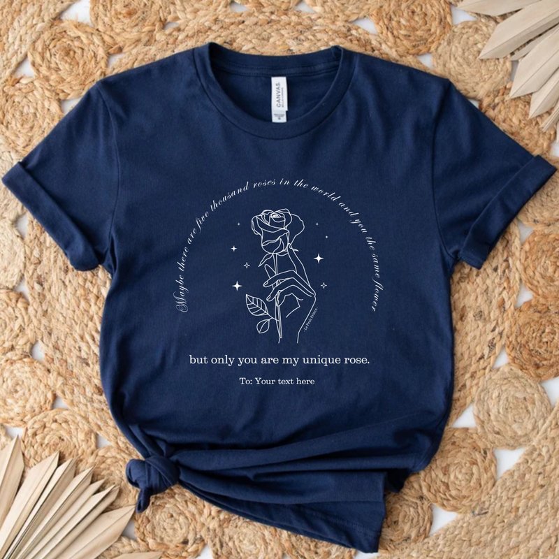 The Little Prince can be customized with a name of Five Thousand Roses, a short-sleeved top with quotes from the movie - Women's T-Shirts - Cotton & Hemp White