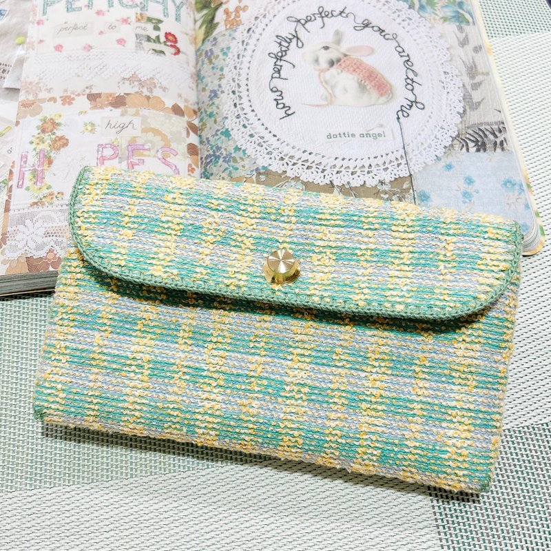 wallet .L _ minty blend tweed - กระเป๋าสตางค์ - วัสดุอื่นๆ หลากหลายสี