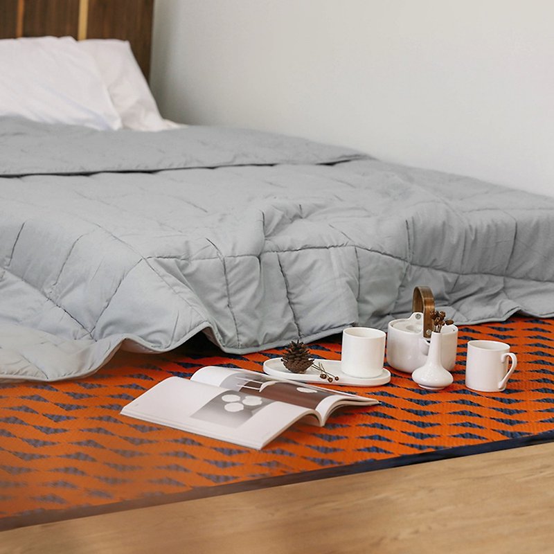 PDM | STRIDE Woven Floor Mat S (Rhythm Orange) - พรมปูพื้น - วัสดุอื่นๆ สีส้ม