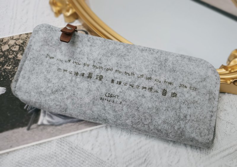 Scripture Wool Felt Pen Case/Gospel Gifts/Christian Gifts/Baptism Gifts/Happiness Group/Original Text - กล่องดินสอ/ถุงดินสอ - วัสดุอื่นๆ 