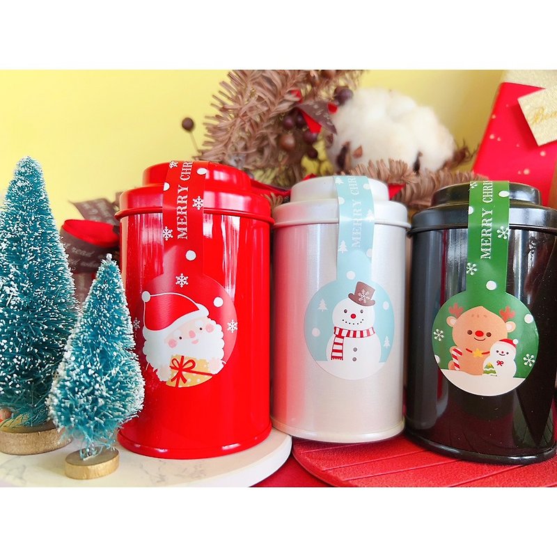 Christmas [Wuzang] Flowering Tea 3 pieces_Exquisite tall jar x 1 jar (with carrying bag) Gift exchange - ชา - อาหารสด ขาว