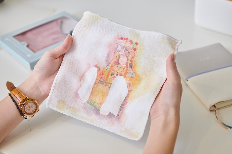 All kinds of good things custom Baishatun Mazu small square towel - Handkerchiefs & Pocket Squares - Other Materials Orange