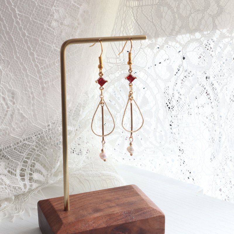 【Temperament Series】Empty Water Drop Anti-Sensitivity Earrings - Earrings & Clip-ons - Other Metals Gold