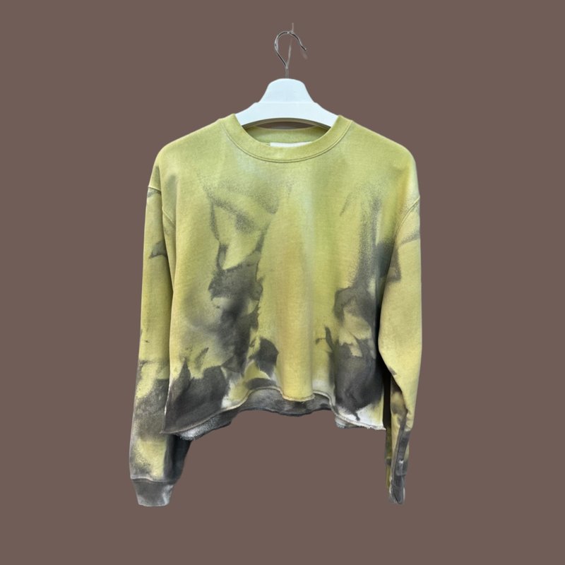 短版手繪大學TEE - 女上衣/長袖上衣 - 棉．麻 多色