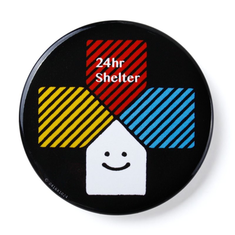 24h shelter / 徽章 / 胸章 - 徽章/別針 - 其他金屬 黑色