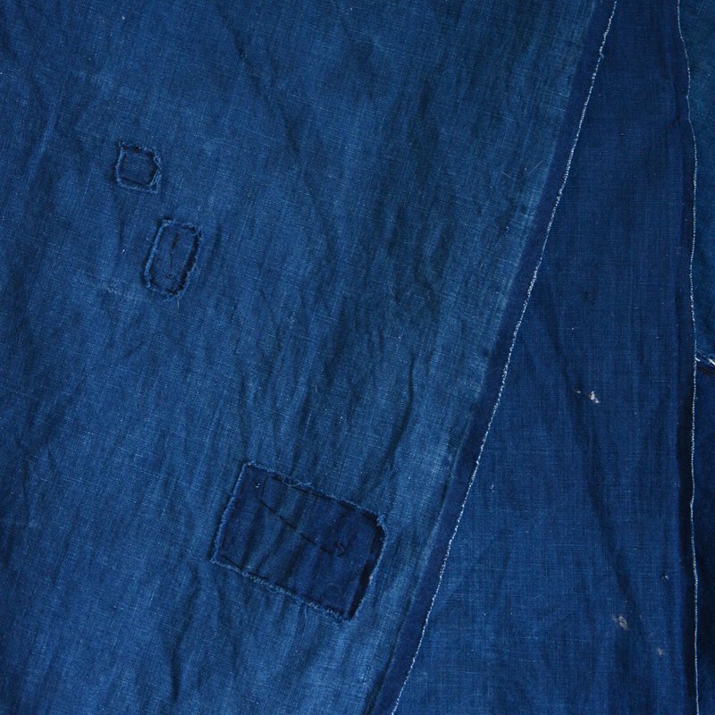 japanese fabric vintage cotton indigo dyed boro textile free shipping - Knitting, Embroidery, Felted Wool & Sewing - Cotton & Hemp Blue