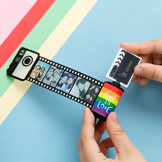 カスタム レトロ フィルム フィルム クリエイティブ メモリー ネガ フォト アルバム LOVE IS LOVE レインボー エディション