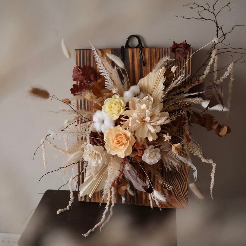 Wabi-sabi style eternal flower home decorations, house opening ceremony, housewarming ceremony - ของวางตกแต่ง - พืช/ดอกไม้ หลากหลายสี