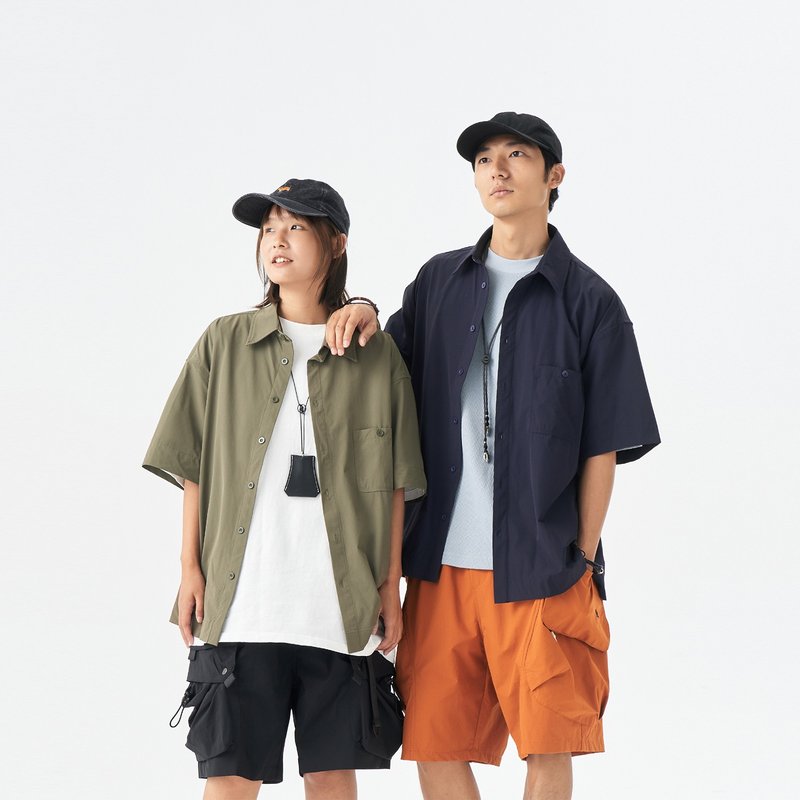 TopBasics 休閒紐扣口袋襯衫 - 男襯衫/休閒襯衫 - 聚酯纖維 灰色