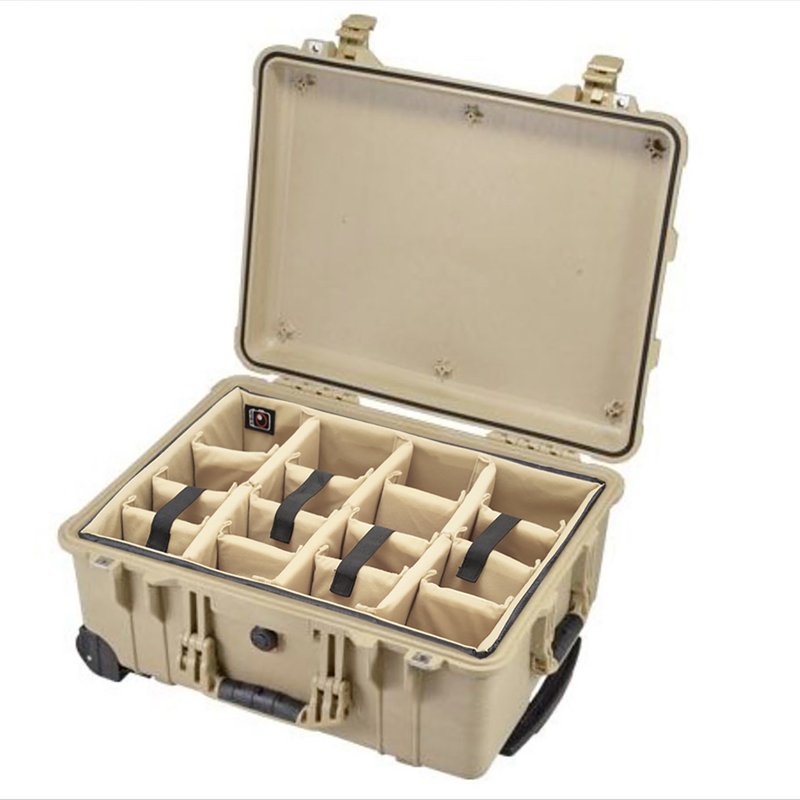 Padded divider set to fit Pelican 1560 desert Tan - Camera Bags & Camera Cases - Waterproof Material Khaki