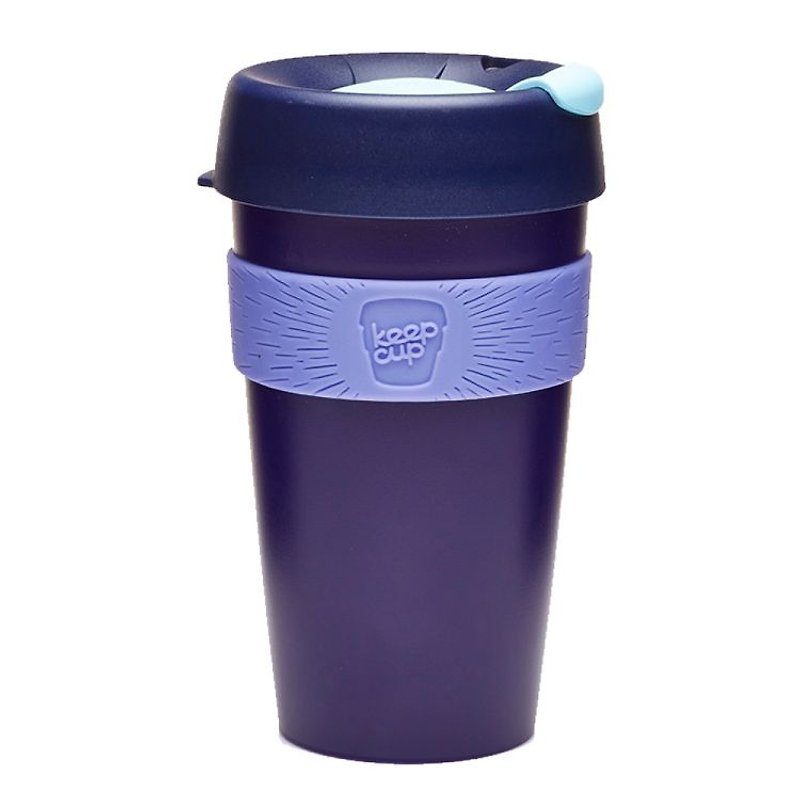 オーストラリアKeepCupポータブルカップ/コーヒーカップ/環境保護カップ/ハンドルカップLブルーベリー - マグカップ - プラスチック ブルー