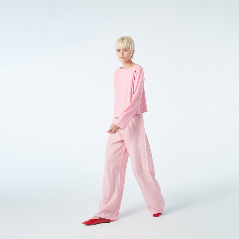 10 MOOn  Pima Cotton pink top - Women's Tops - Cotton & Hemp Pink