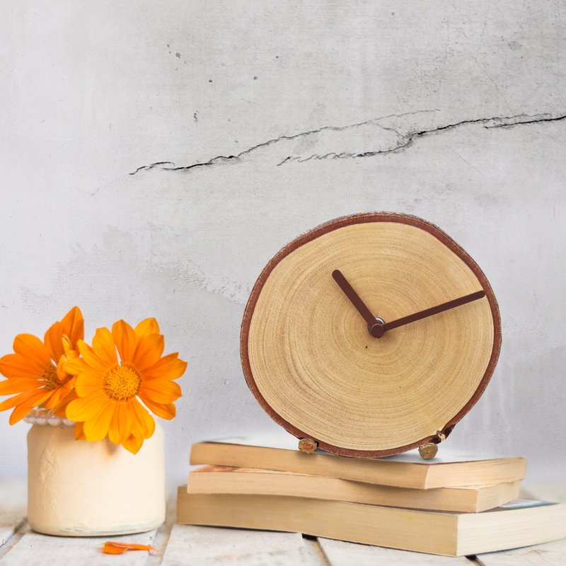 annual ring clock - 時鐘/鬧鐘 - 木頭 咖啡色