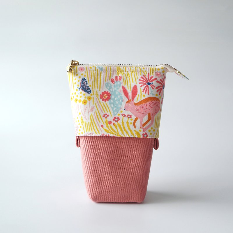 棉質伸縮筆袋 # 仙人掌花園 - 筆盒/筆袋 - 棉．麻 多色