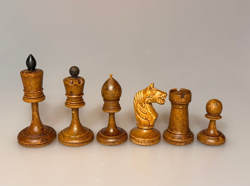 Rarest Russian Soviet chess set called BFI / Vsekokhudozhnik - บอร์ดเกม - ไม้ สีดำ